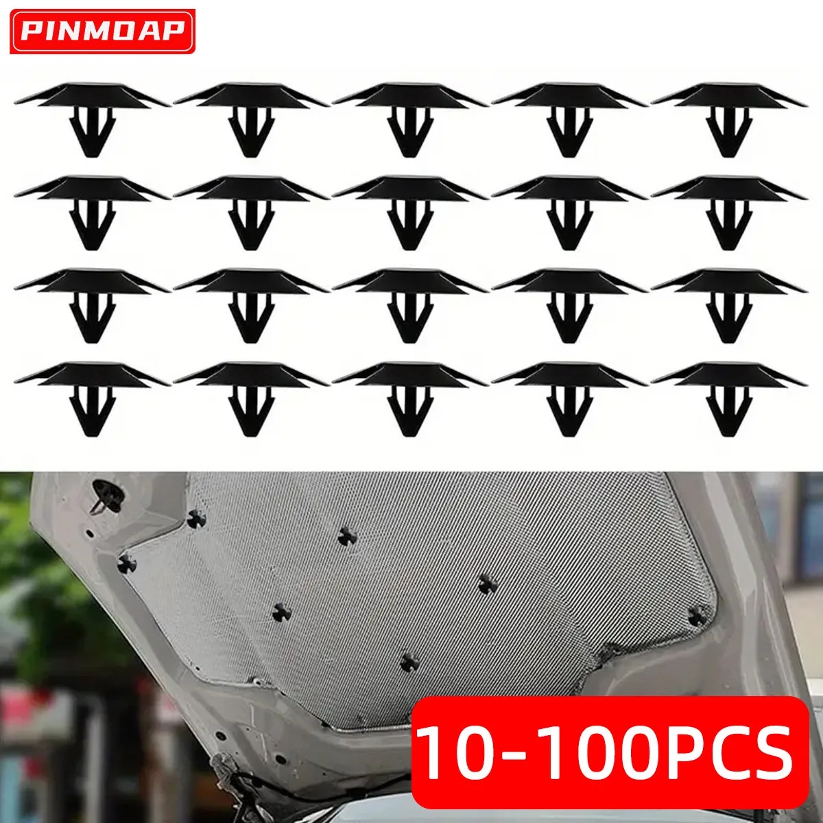PINMOAP-Clip de capó de nailon para coche, 4878883AA, adecuado para Chrysler Pacifica Dodge Challenger Journey Ram1500 Stratus Jeep Compass