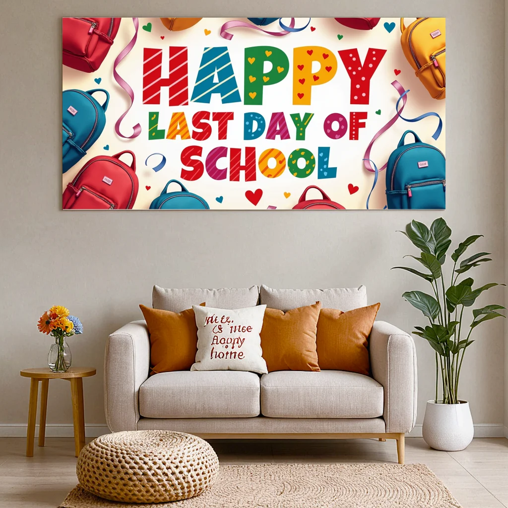 Durable   School Banner   Backdrop   Classroom Decoration   for Classroom   Last Day   Graduation