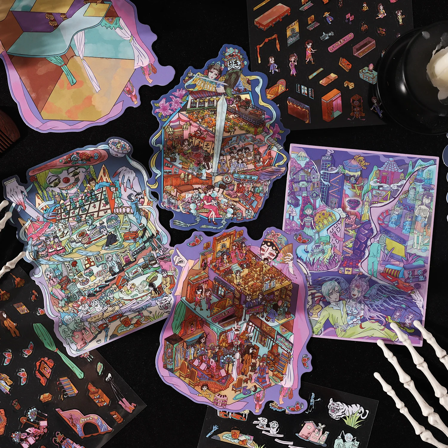 

Бесконечная французская серия Kawaii 3D мультфильм миниатюрные наклейки сцены DIY ручной работы наклейки для скрапбукинга