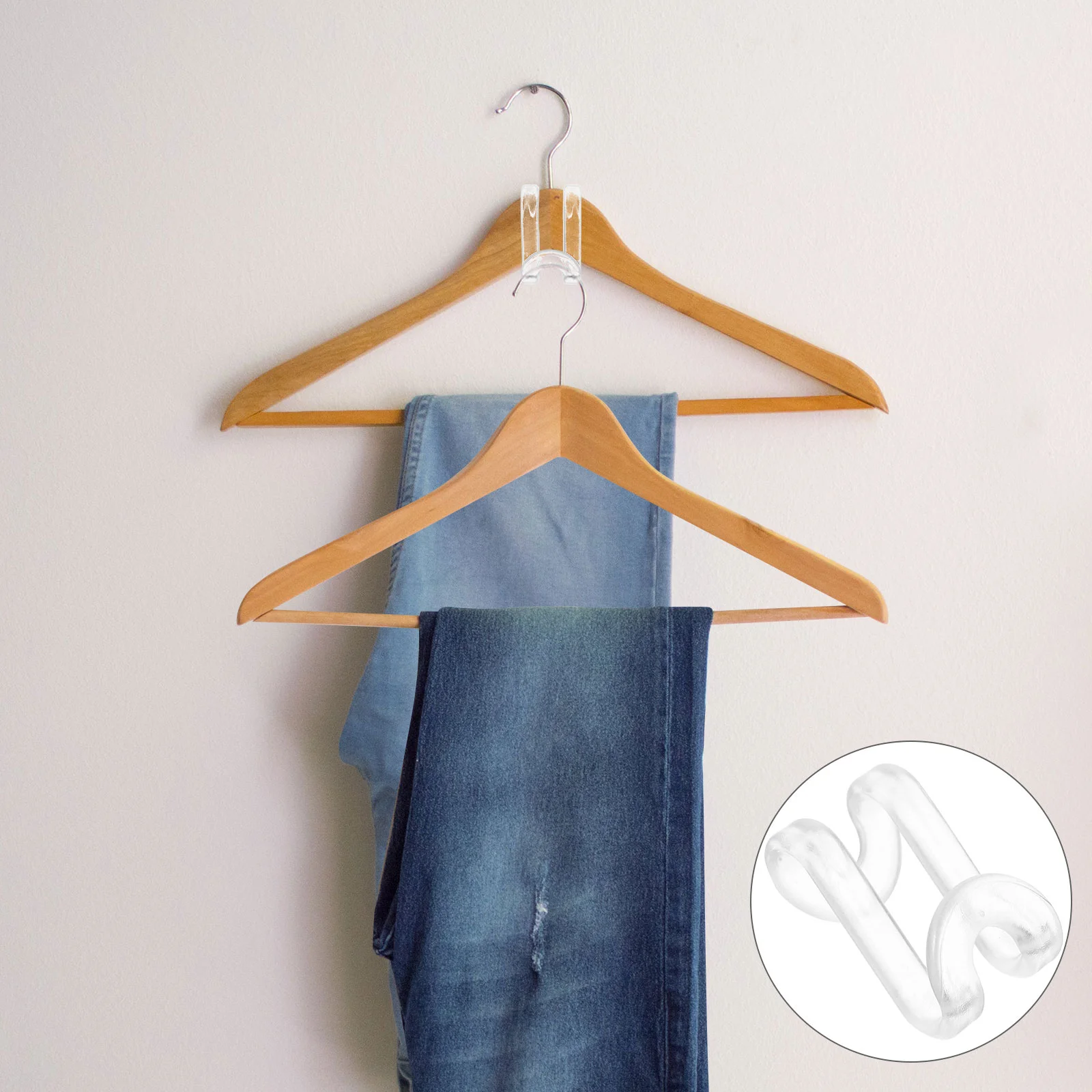 

60 Pcs Clothes Hanger Stacking Hook Closet Organizer Connector Hooks Connection Coat