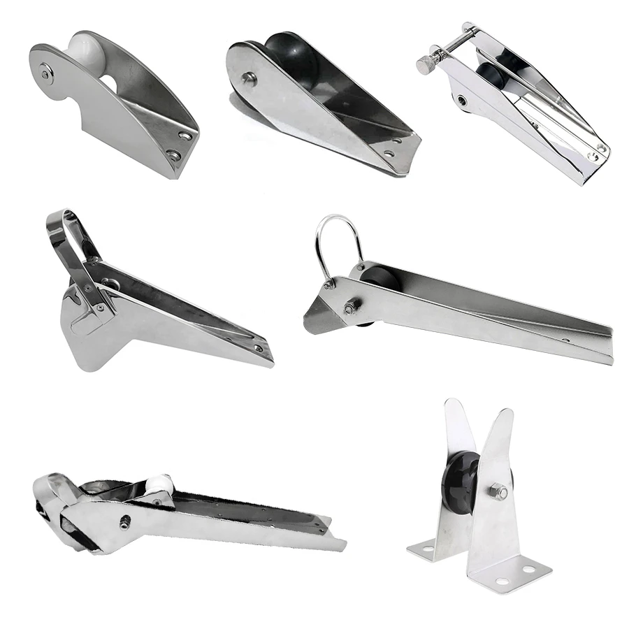 Best Seller 316 Stainless Steel Boat Accessories Marine Hardware Anchor Bow Roller With Nylon Wheel2025