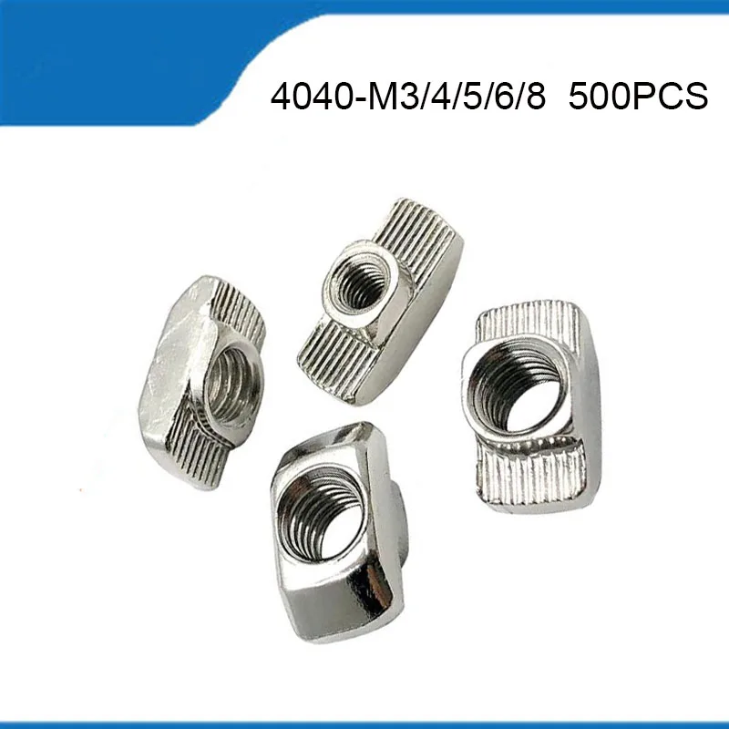 

Free shipping 300pcs 40-M3 M4 M5 M6 M8 T Hammer Nut Block T Slot Nuts for 4040 Sluminum Profile Extrusion Slot Groove 8mm