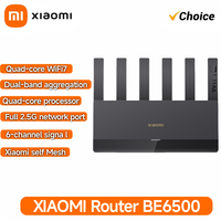 Original Xiaomi BE6500 Router Wi-Fi 7 Dual-Band Mesh 4x2.5G Ports Qualcomm Quad-Core 6500Mbps MLO Gaming IPTV Home Office
