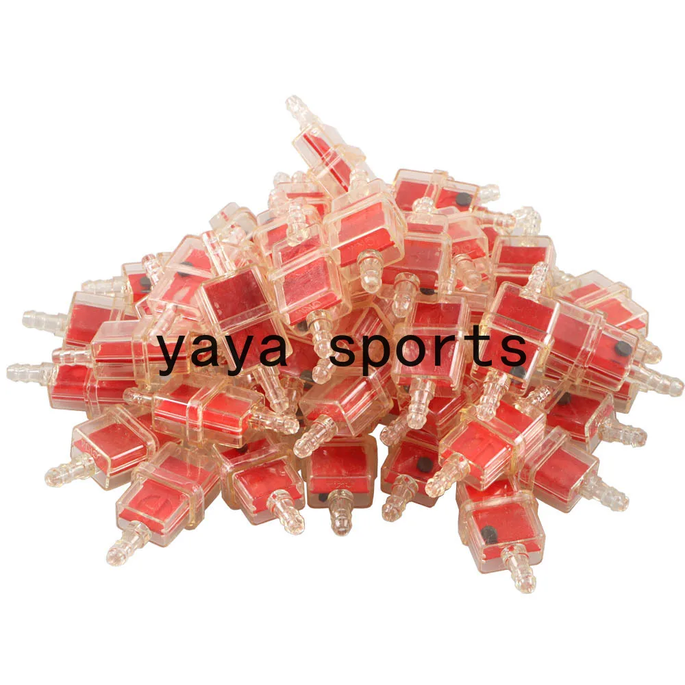 100pcs Universal 6MM Motorcycle Inline Gas Fuel Petrol Filter Gasoline Filters For Yamaha Scooter Dirt Pit Bike Motocross ATV