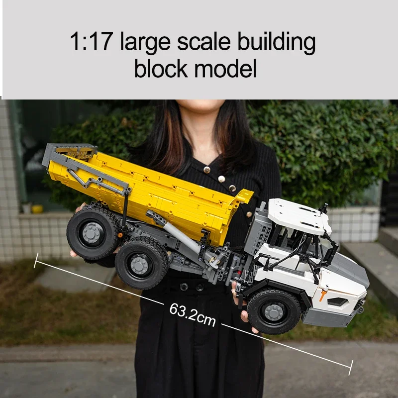 3067Pcs CADA City Remote Control Articulated Dump Truck Car Building Blocks RC Engineering Vehicle Bricks Toys For Kids Boy Gift