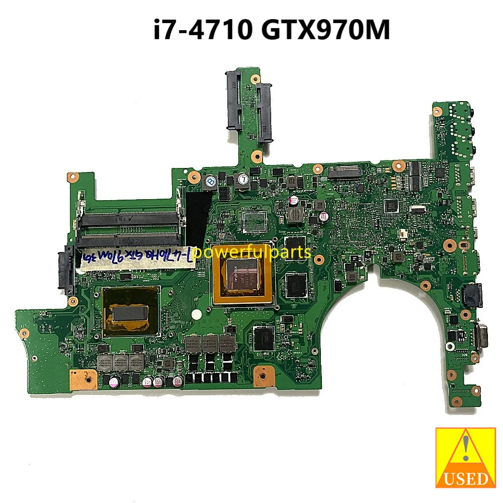 

Working Good For Asus G751JY G751JT Motherboard Rev.2.5 i7-4710HQ Cpu + Gtx970m 3G Graphic On-Board Tested Ok