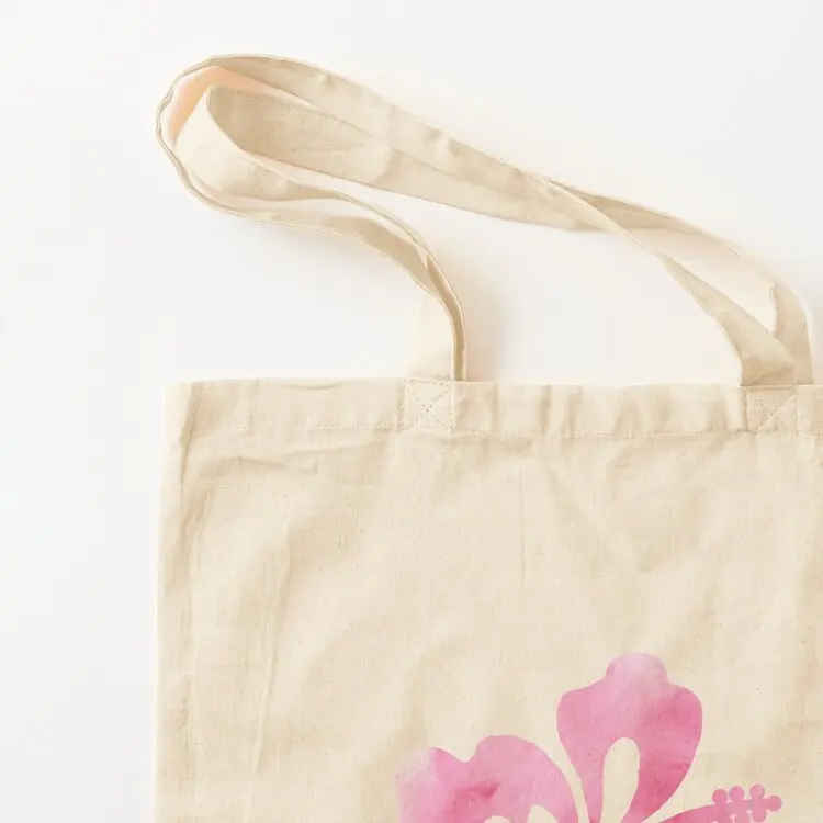 حقيبة حمل على شكل زهرة الكركديه الوردية بألوان مائية حقيبة للمتسوقين حقائب نسائية للنساء حقائب كبيرة الحجم حقيبة حمل للرجال #3