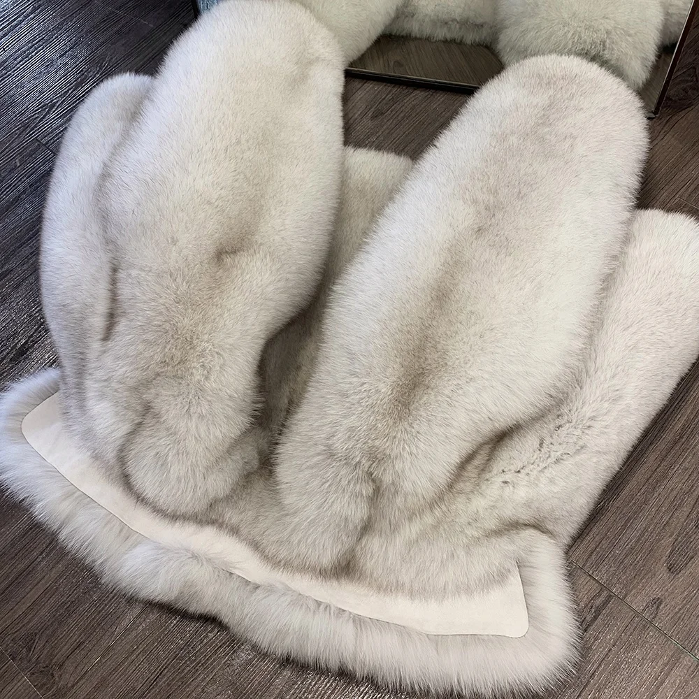 2023 Winter Fox Fur Coat Women Turn-Down Collar Natural Fox Fur Jacket Ladies Outerwear