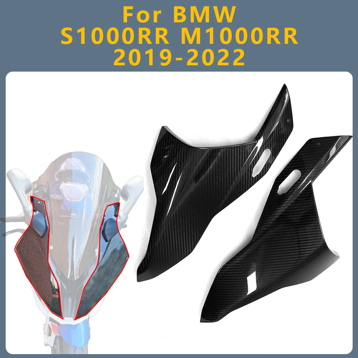 

Motorcycle Front Headlight Fairing Cover Side Panels For BMW S1000RR S 1000 RR S-1000RR M1000RR 2019-2022 HeadLamp fairing