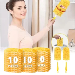 10-80PCS 360 ° Dusters Refills for Cleaning Dust Spider Web Cleaning Disposable Feather Duster Roof and Desktop Clean Tool