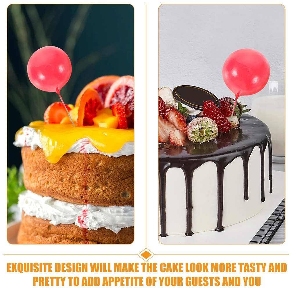 

20pcs Cake Decorations Red 2cm 2 5cm 3cm 4cm Foam Metal Cupcake Toppers Birthday Party Balloon Cake Decor Dessert Picks