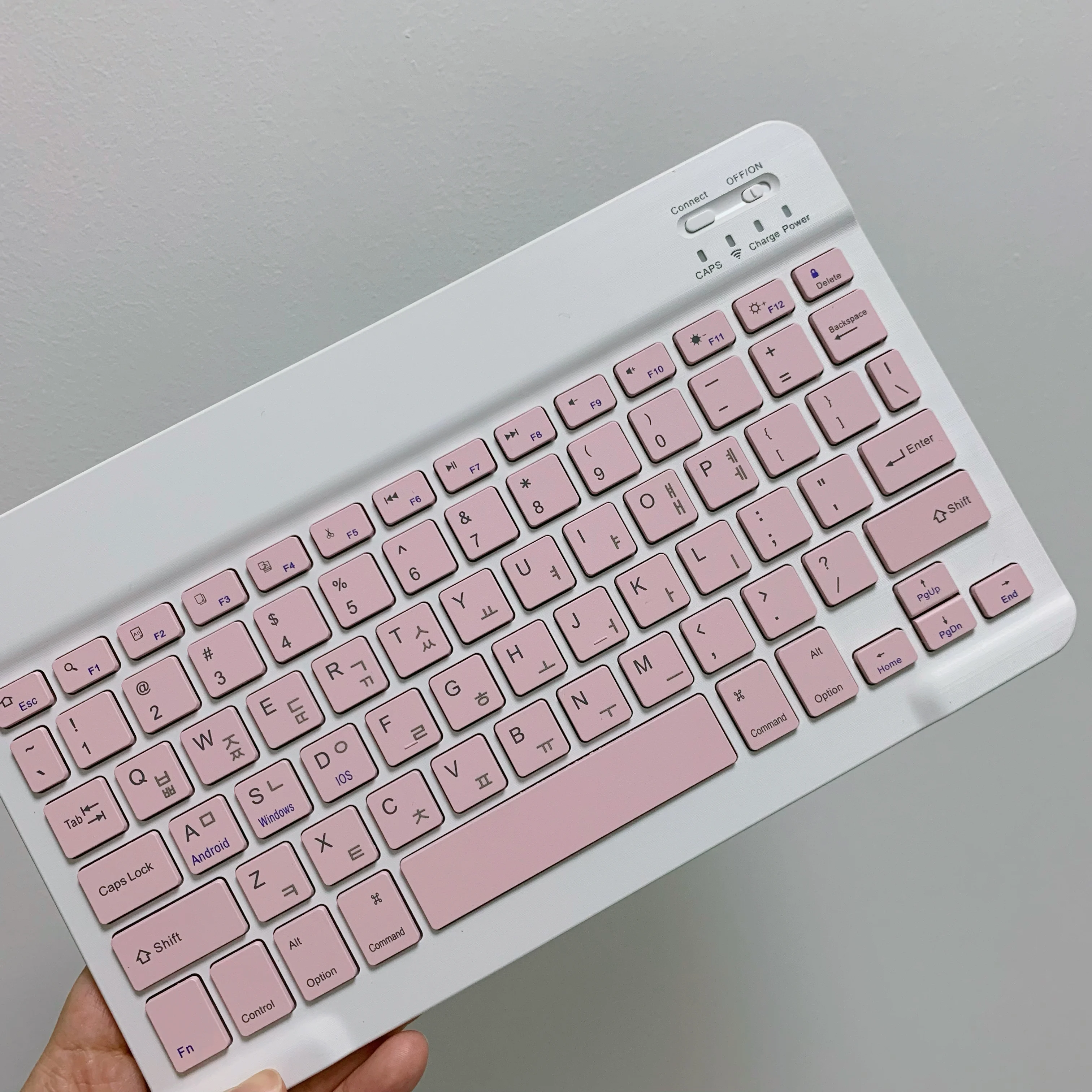 Coreano/japés/español/tailandés/losbew/Russain teclado Bluetooth ultradelgado portátil Mini inalámbrico recargable para iPad iPhone