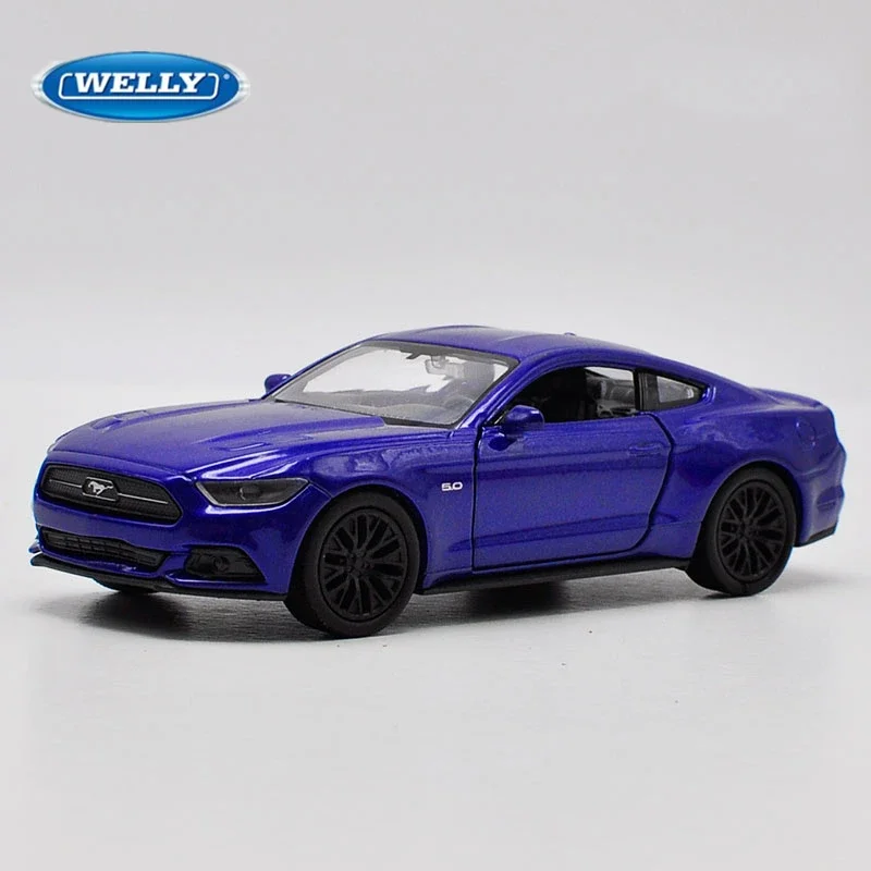 

Модель спортивного автомобиля WELLY 1:36 2015 Ford Mustang GT из сплава, модель литая металлическая игрушечная машинка, Коллекционная модель автомобиля, подарок для детей