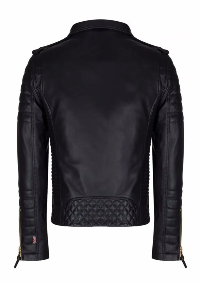 New Men Lambskin Black Leather Jacket Biker Fashion Slim Fit Biker Coat Motorcycle Outwear