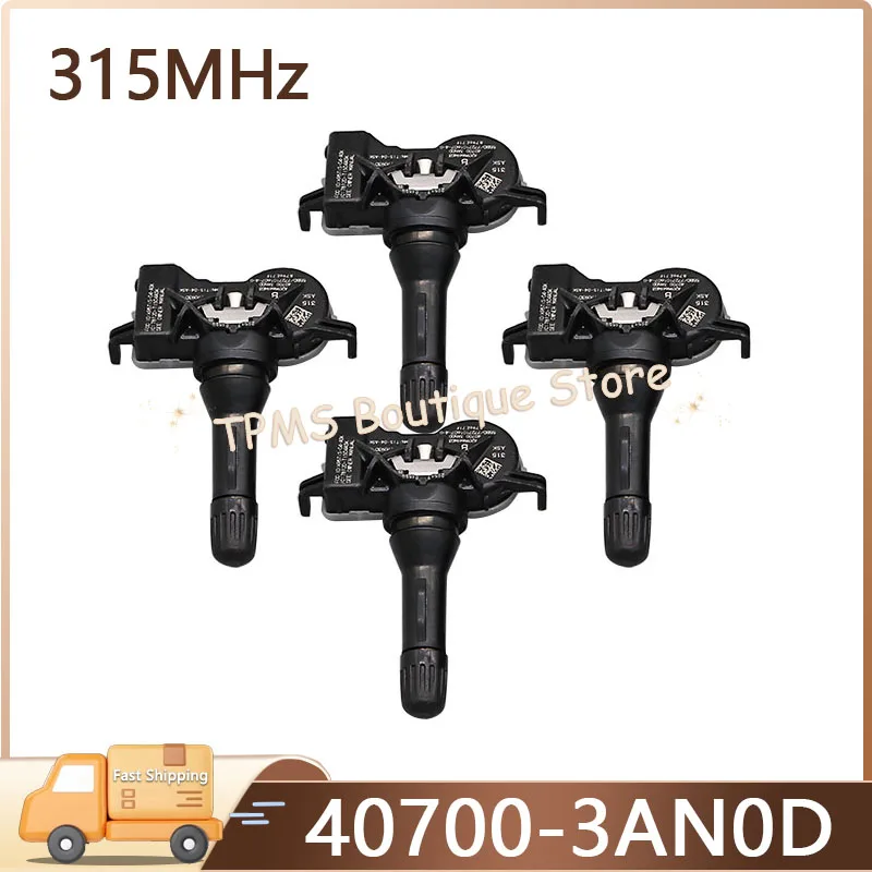 

40700-3AN0D 40700-3AN0B TPMS Tire Pressure Monitor System 4PCS 315MHz For Nissan NV200 Xterra Car Accessories