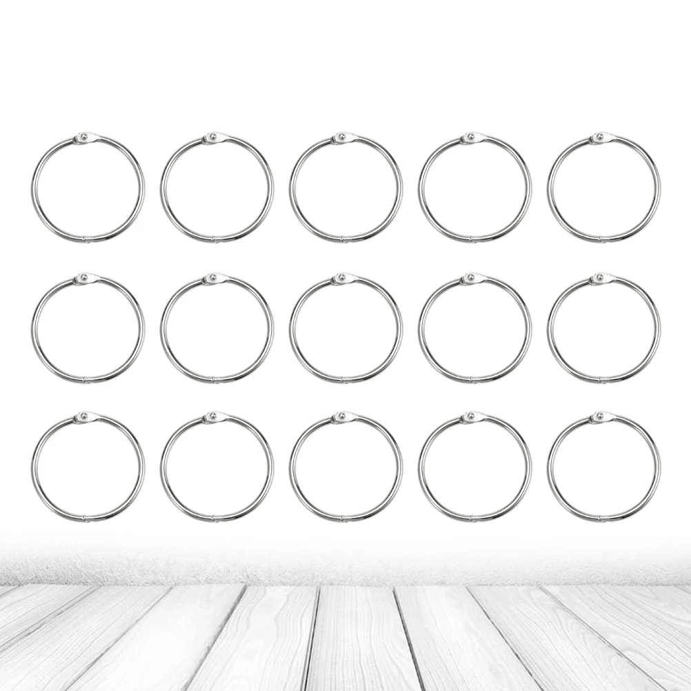 

100pcs Loose-Leaf Binding Rings 25Mm Inner 30Mm Outer Stainless Steel Connective Rings For Diy Jewelry Album Keychain