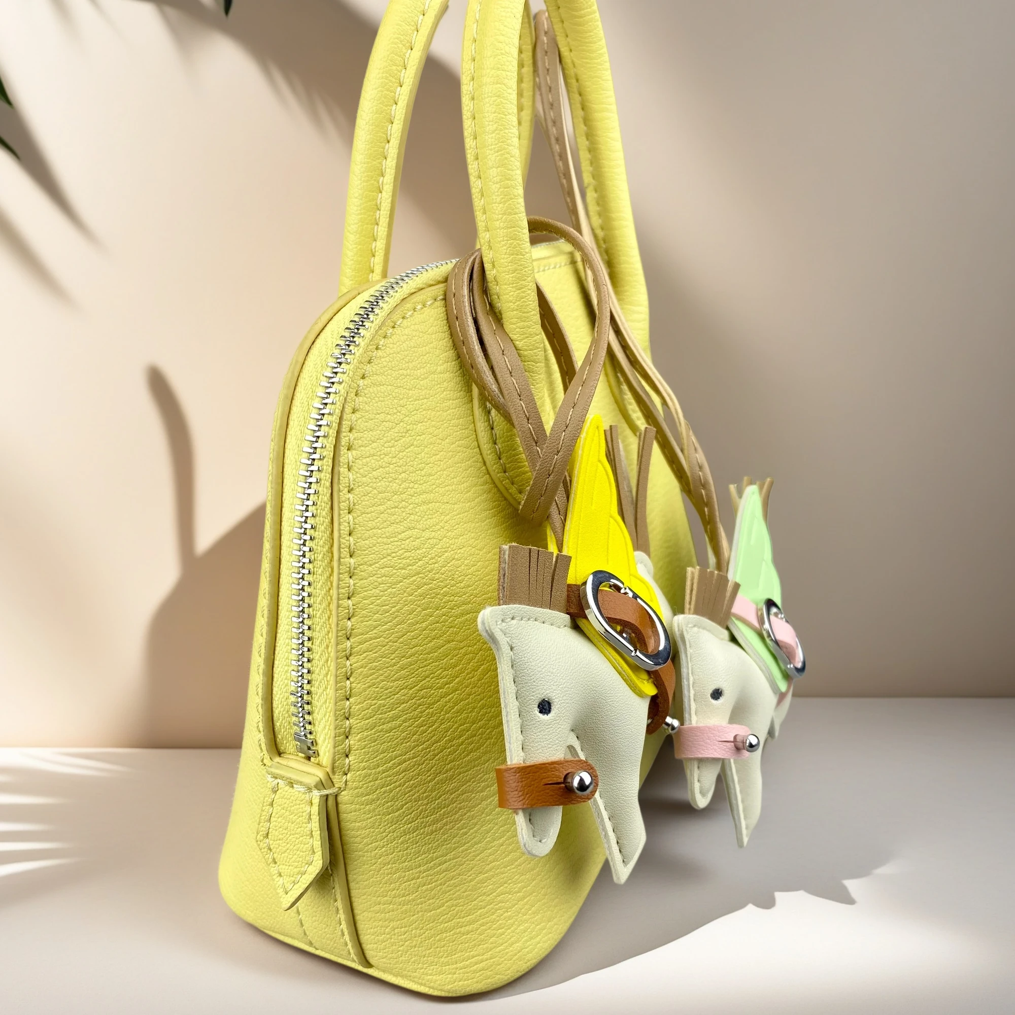Eleganter Flügel-Pony-Taschenanhänger, handgenähter PU-Leder-Taschenanhänger, 2 Stile Maulkorb- & Zaumzeug-Pferde-Schlüsselanhänger, plüschgefüttertes Geschenk – Detail 10