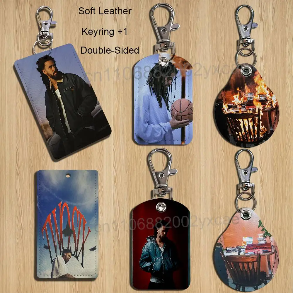 

hot Two Six Fall-Off J. Cole Cartoon Singer Anime Card Keychain Fashion Pendant Bag ID Door Card Case Bus Card Cute Adult