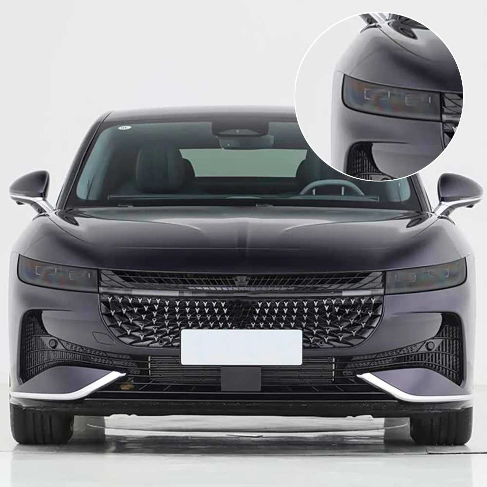 For VOYAH PHOTON/LIGHTNING 2024-2026 TPU Car Headlight Protective Film Smoke Black High-Gloss Pre-Cut Anti-Scratch Car Vinyl Kit