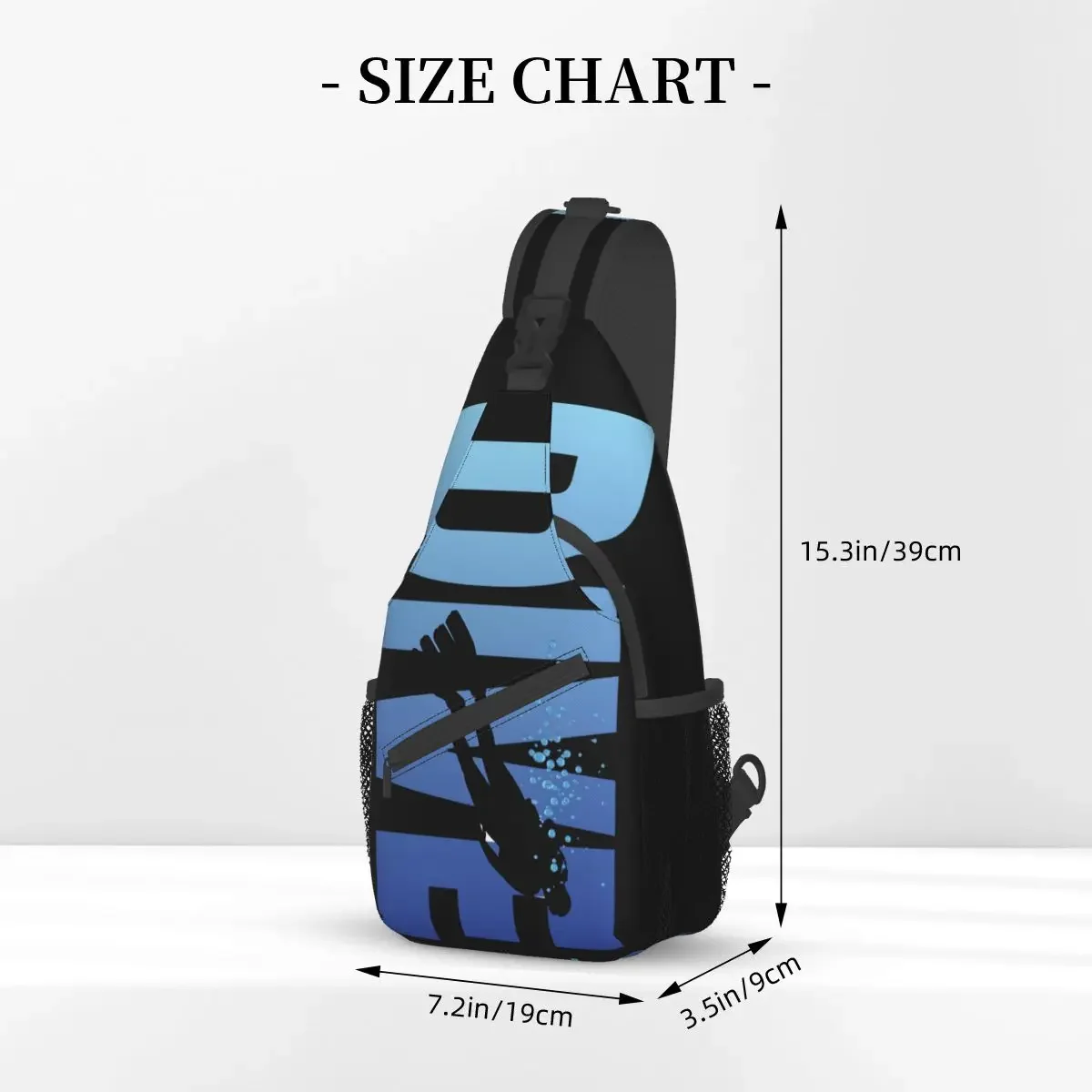 Deep Blue Sea Crossbody Chest Bags Dive Scuba Diving Pockets Travel Pack Messenger Sports Teens Shoulder Bag Unisex