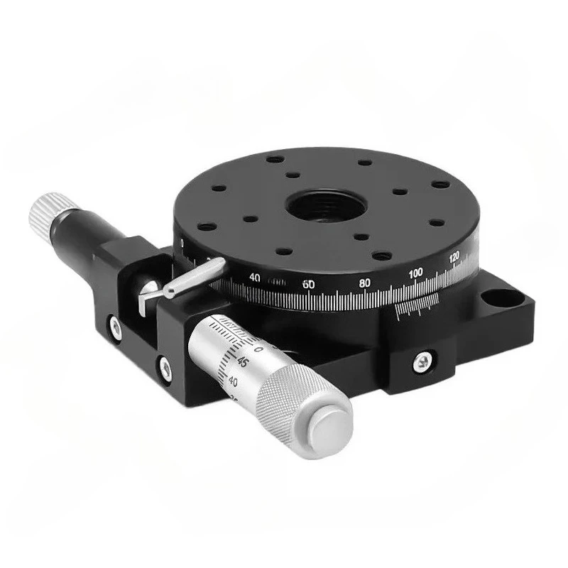 

R-axis Rotary Slide Manual Adjustment Displacement Platform 360 ° Fine Adjustment Angle Indexing Disc RS60/40/90/125