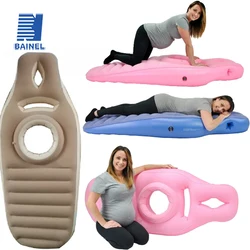 Yoga Mat for Pregnant Women Comfortable Flocking PVC Inflatable Mattress With Hole Exercise Home Sports Gym Fitness Pilates Pads