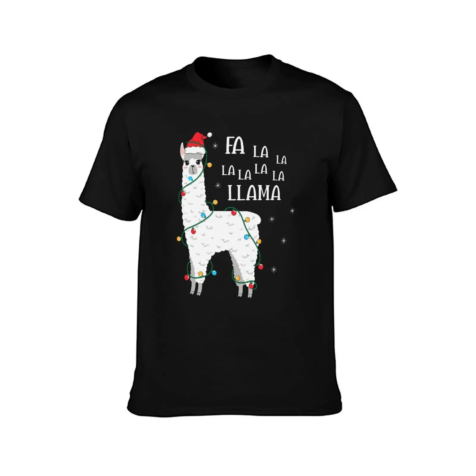 Fa La La Llama Christmas Lllama T-Shirt Plus Size Gym Sports T-Shirt
