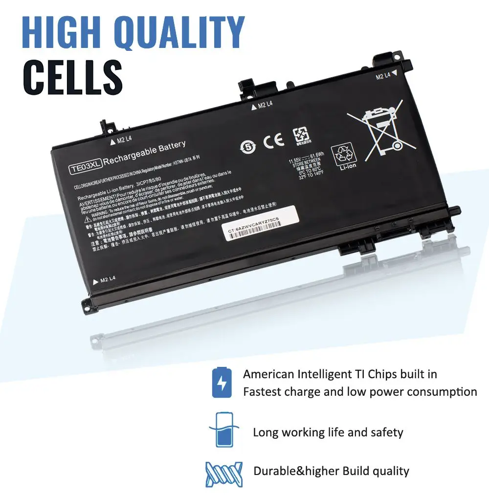 Imagem -05 - Bateria para hp Omen Te03xl 15-ax012tx a 15-ax050tx 15-bc001tx a 15-bc045tx 14-am028tx 15-ay030tx 15-ay031tx 15-ay032tx 15-ay032tx