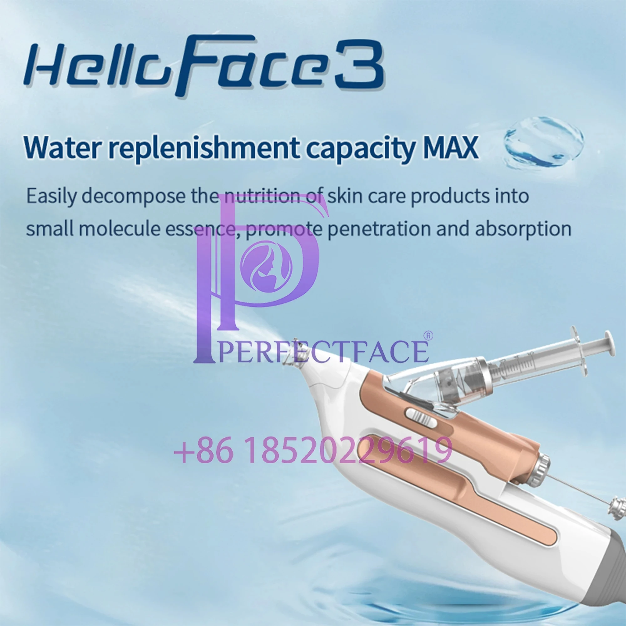 

Hello Face 3 Professional Hydrating Nano Spray Facial Beauty Device High Pressure Skin Care Serum Infusion Machine Home Salon