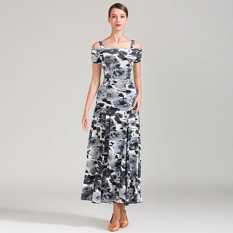 

Cotillion Dress Modal Dance Dress Dress Short-sleeved National Standard Dance Clothing Performance Clothing Performance Clothing