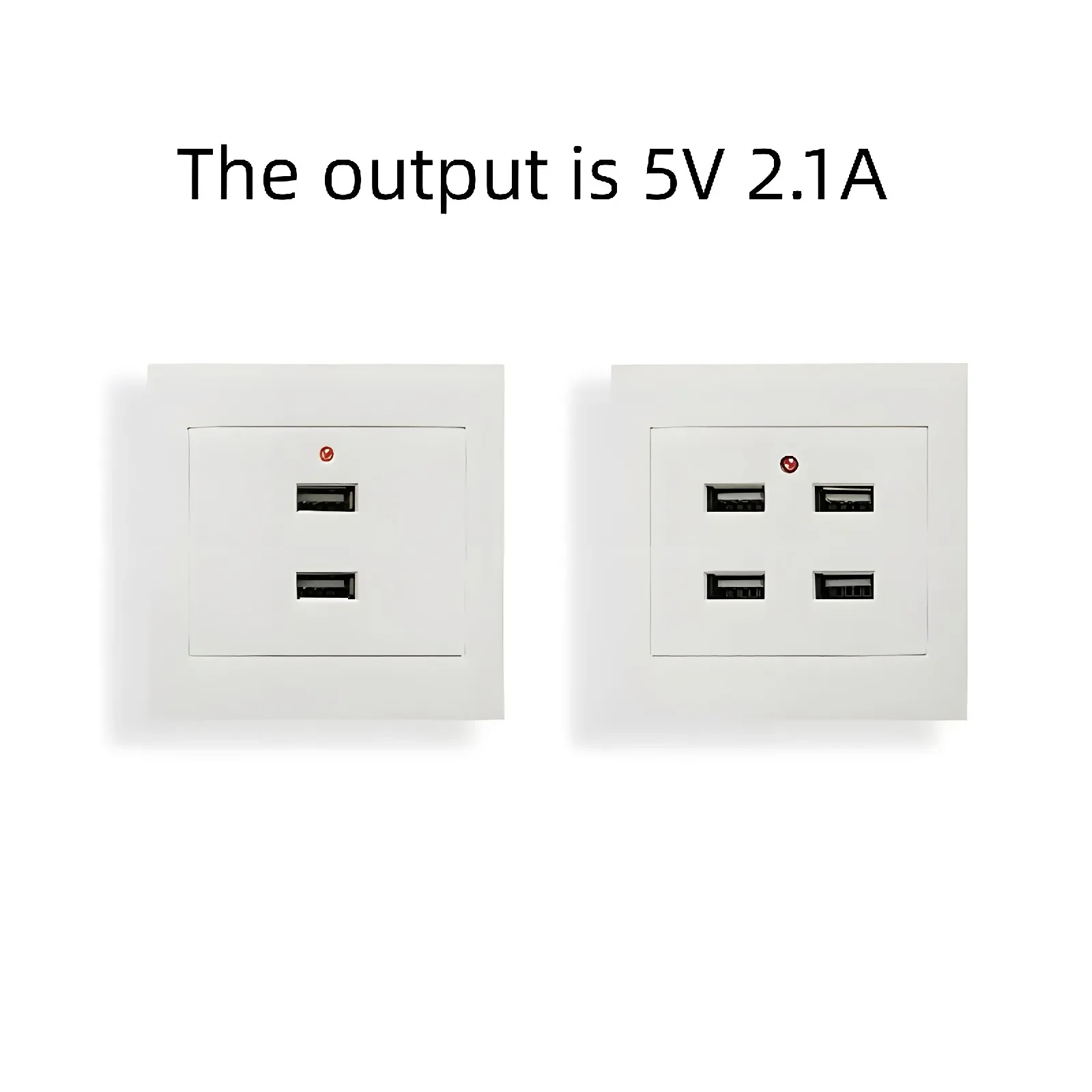 DepoGuye Universal usb Wall Outlet, bedroom embedded 4 port USB socket wall, with LED light,,2.1A mobile phone charging socket