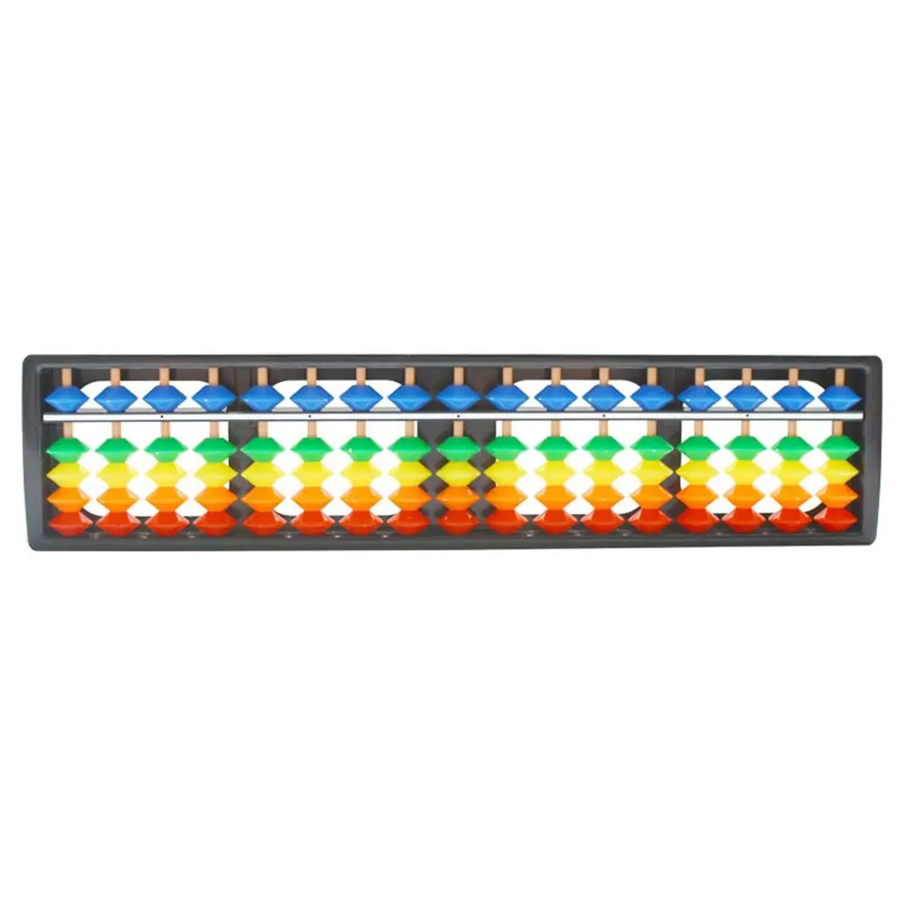 1 PC 17 Column Plastic Abacus With Colorful Beads Children Math Arithmetic Counting Tool For Students Kindergarten Kids