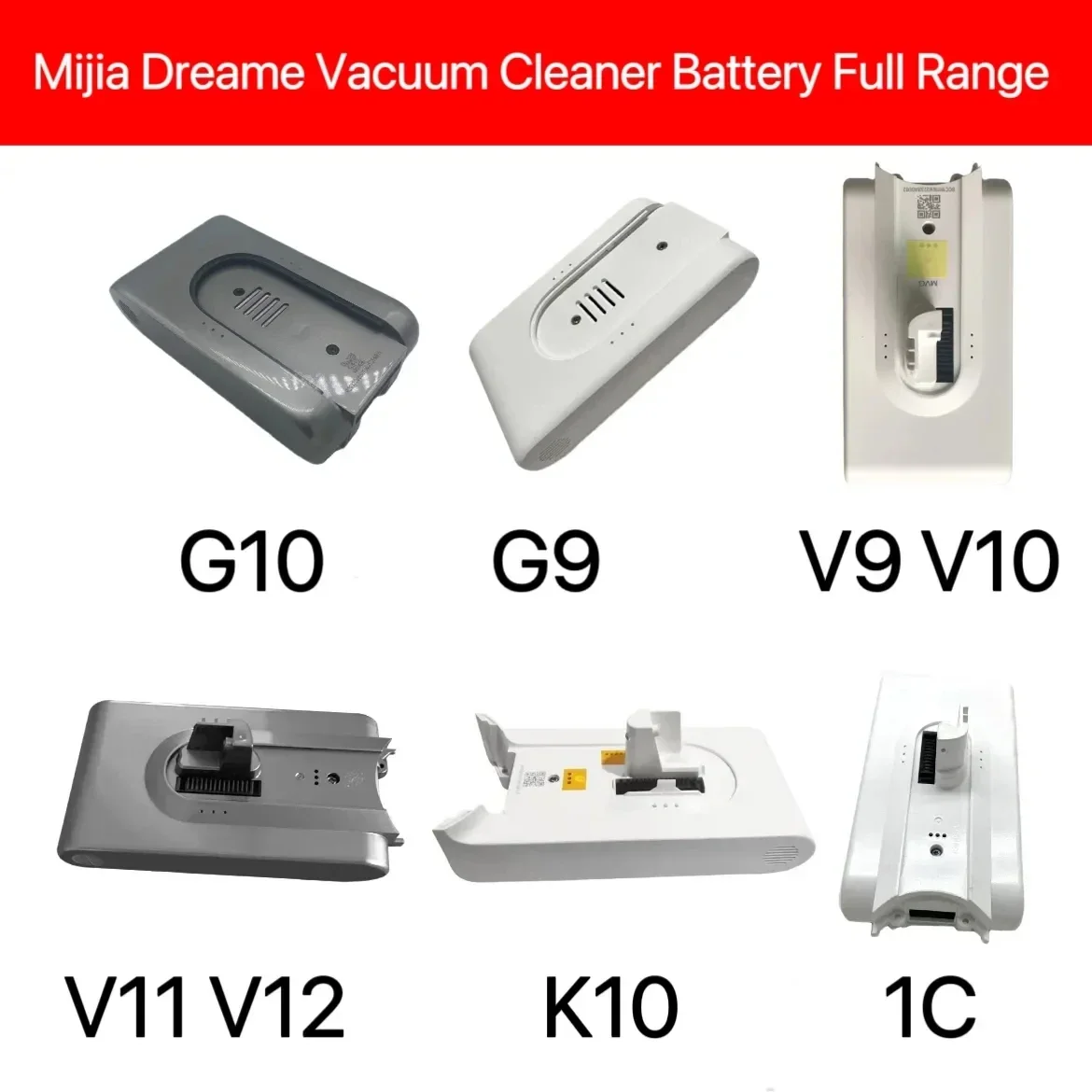 

For Mi Jia Dreame Vacuum Cleaner Full Series G9 G10 V8 V9 V10 V11 V12 K10 1C Battery