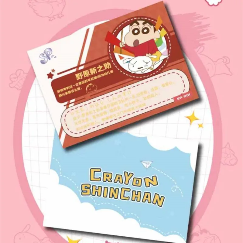 Tarjeta de colección de Anime Crayon Shin-Chan, colección de notas de primavera coleccionables de dibujos animados, juguetes, regalos, regalo de cumpleaños, nuevo