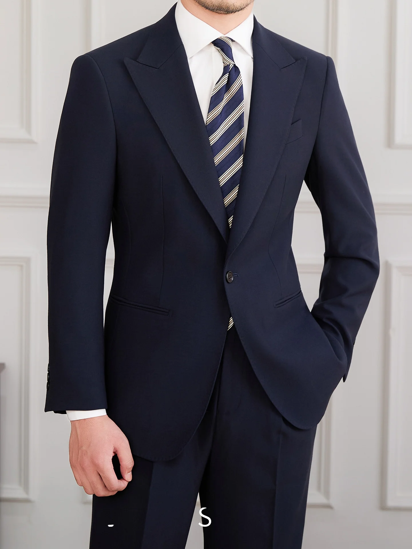 

Slim Fit Wool Blend Suit Jaet Mr. Deer Tee Tailored for Commuting And Parties Single Button Trendy Men's Busin Casual ...