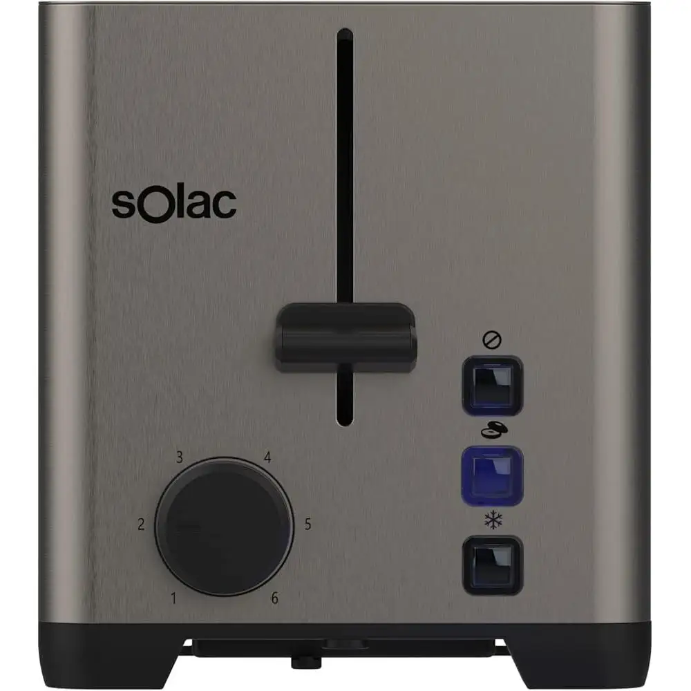 Torradeira de 2 fatias de aço inoxidável 850W Descongelar Reaquecer Cancel Função Bagel Slot para pão com temporizador eletrônico Controle variável