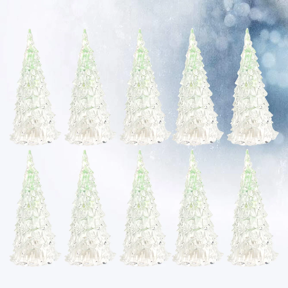 

Colorful Crystal Christmas Tree Tabletop Desktop Decor Changing LED Light Xmas Trees