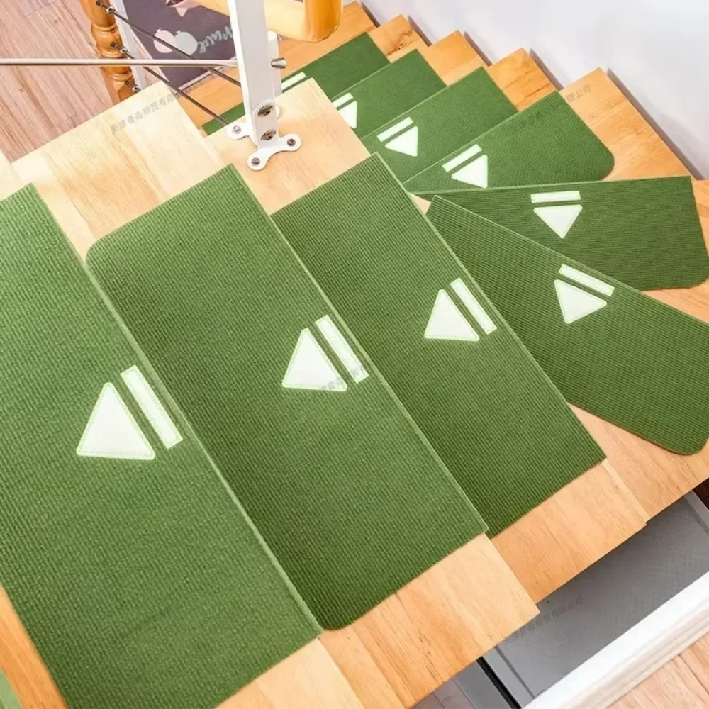 High Quality Non-slip Luminous Stair Stepping Mat Soft Self-adhesive Water Absorption Stair Mat Home Decor Stair Floor Carpet