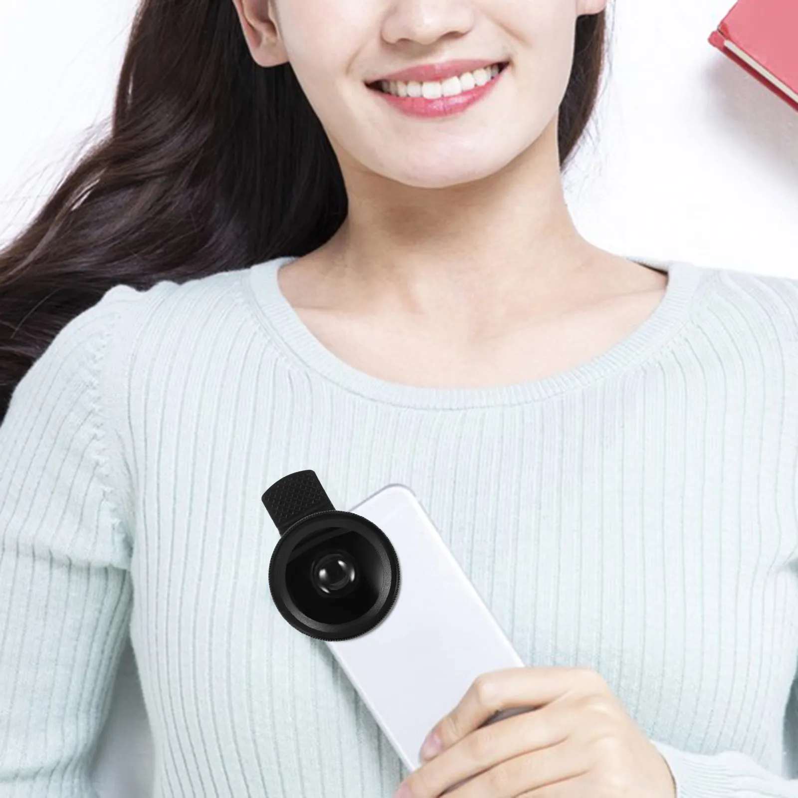 Phone Camera Lens Clip on 37Mm Diameter Dual Use Wide Angle Macro High Definition Macro Lens for Phones Tablets