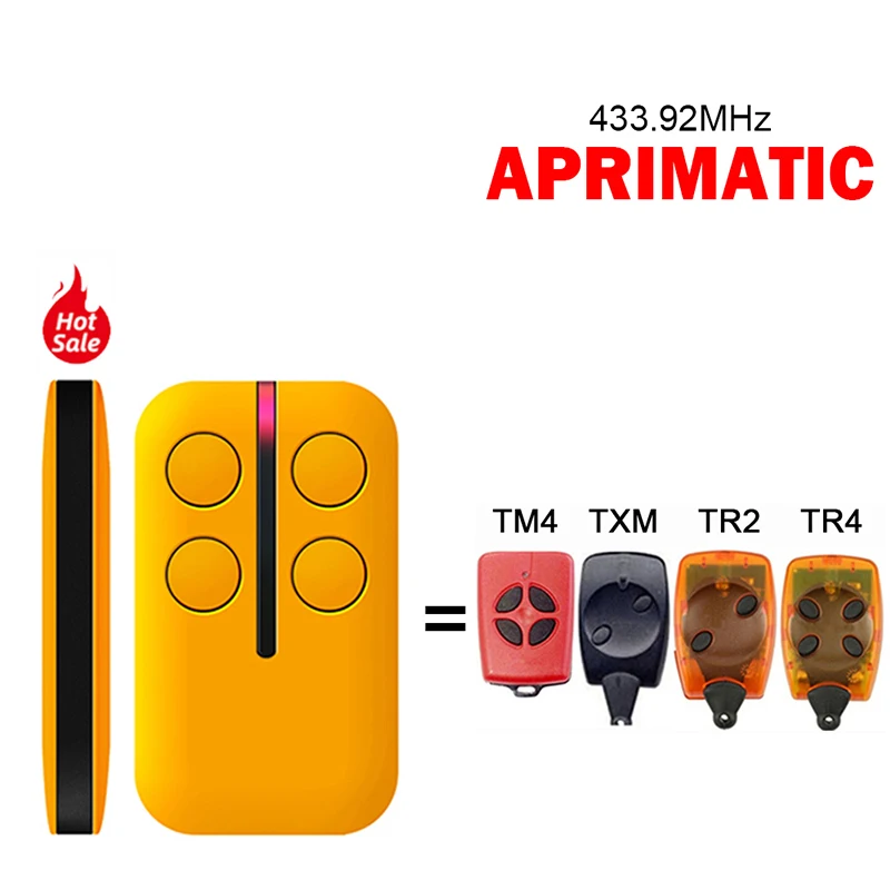 

For APRIMATIC TM4 TXM TR2 TR4 Garage Remote Control Multi-frequency Remote Control Duplicator Garage key Gate Opener 433.92MHz