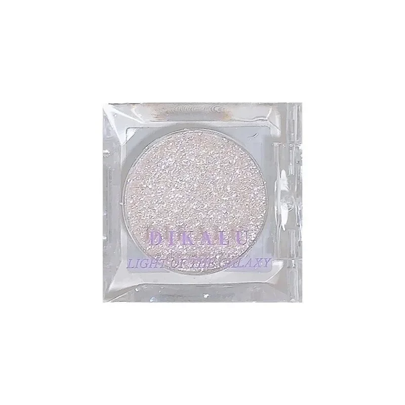 Nova paleta de iluminador monocromático branco brilhante lindo glitter sombra de longa duração perolado shimmer iluminar bronzers