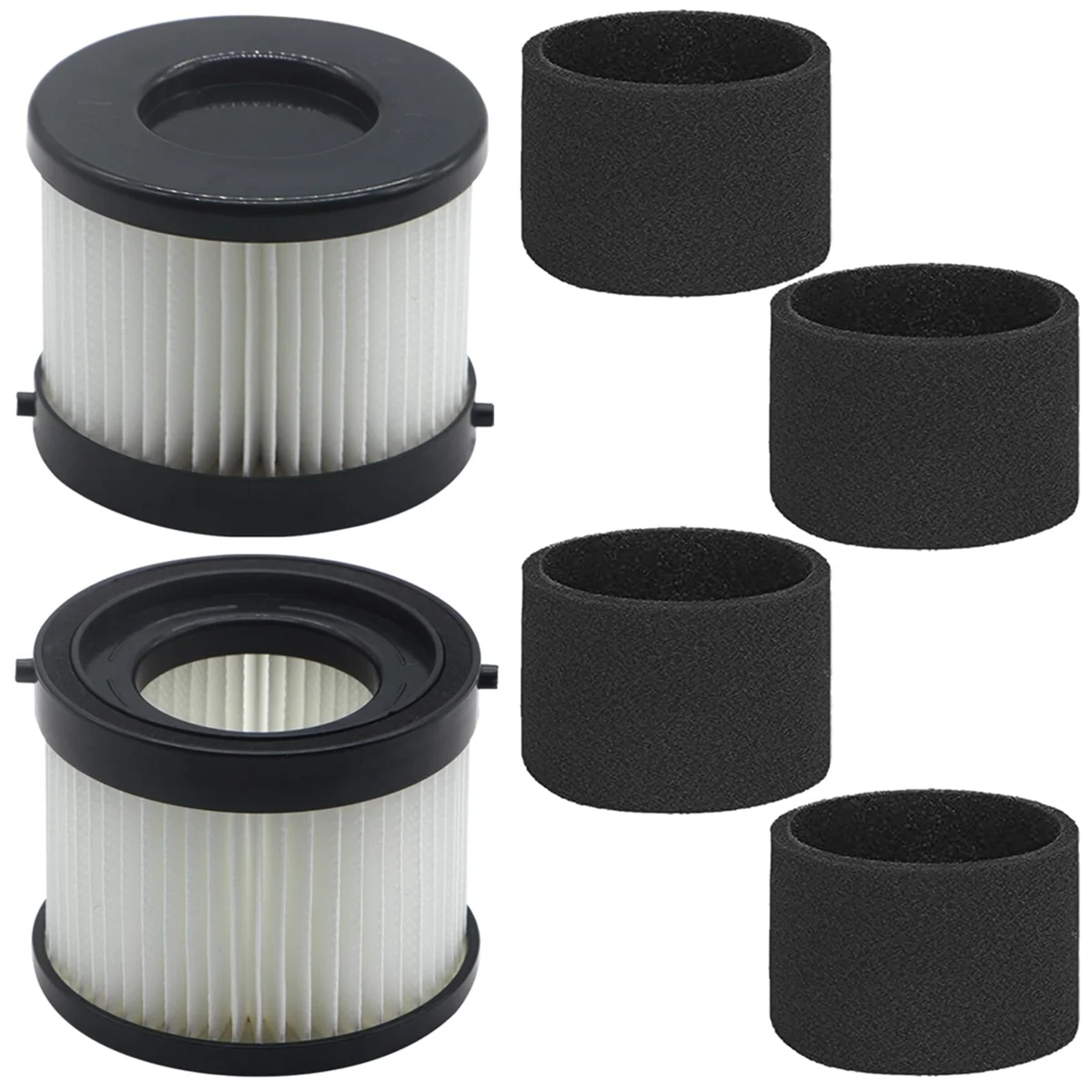 A74G-49-90-0160, 49-90-1951 Filter untuk Milwaukee Compact Vacuum 0882-20 M18, 2 Pak Filter HEPA dan 4 Pak Filter Busa
