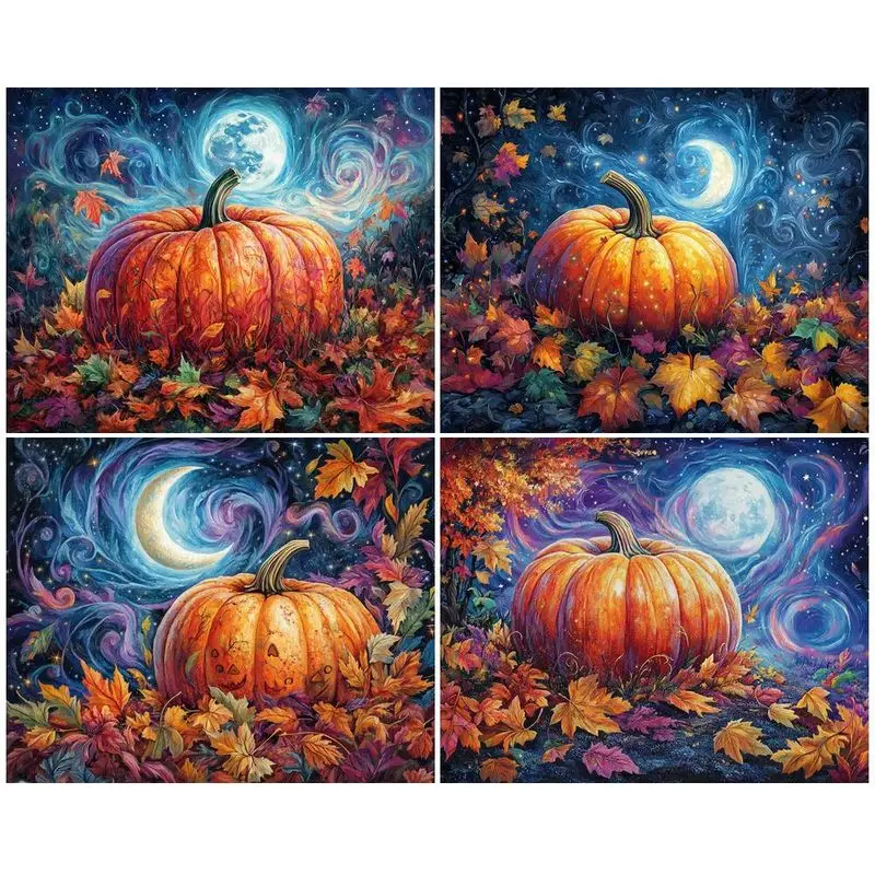

CHENISTORY Pictures By Numbers Pumpkin Landscape DIY Painting By Numbers HandPainted Unique Gift Home Decoration