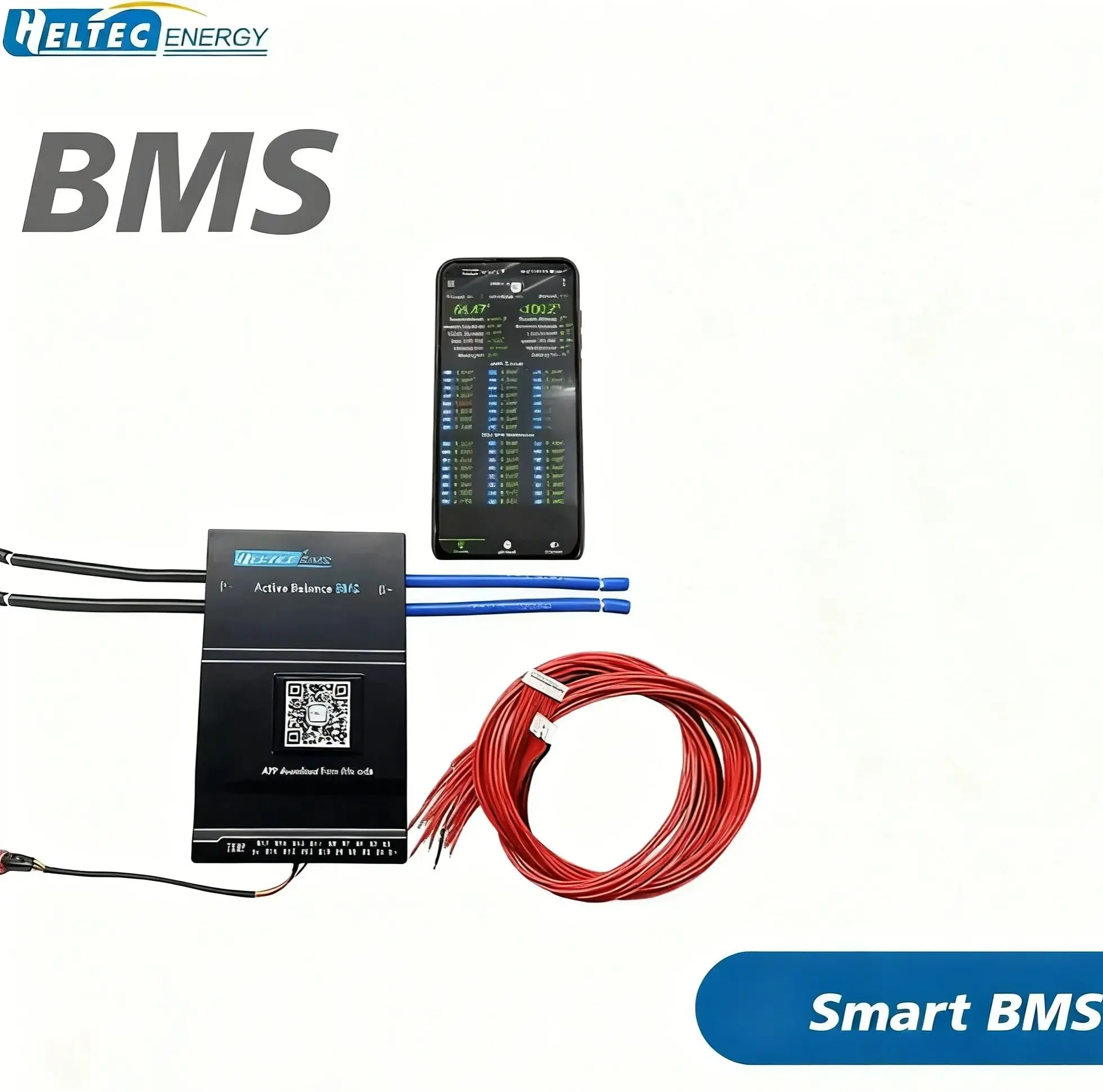 Heltec 8-24S Smart BMS with active balance 0.6A 1A 2A/60A80A100A150A200A Lifepo4 Li-Ion Lto Battery For Electric vehicle/Storage