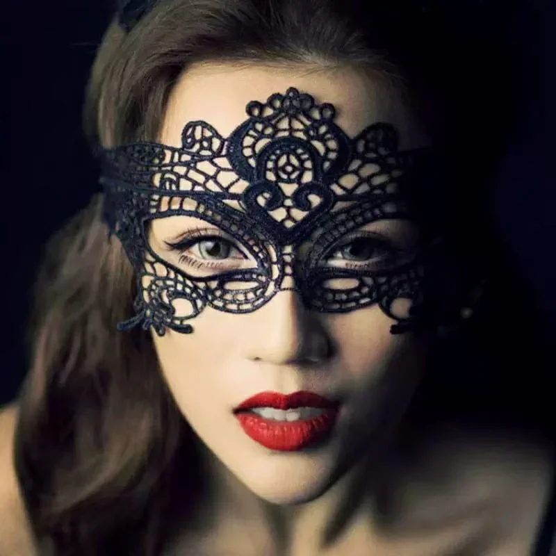 

Black Queen Lace Mask Embroidery Appliques Party Carnival Mask Woman Accessories Wedding Mask Halloween Masquerade Mask