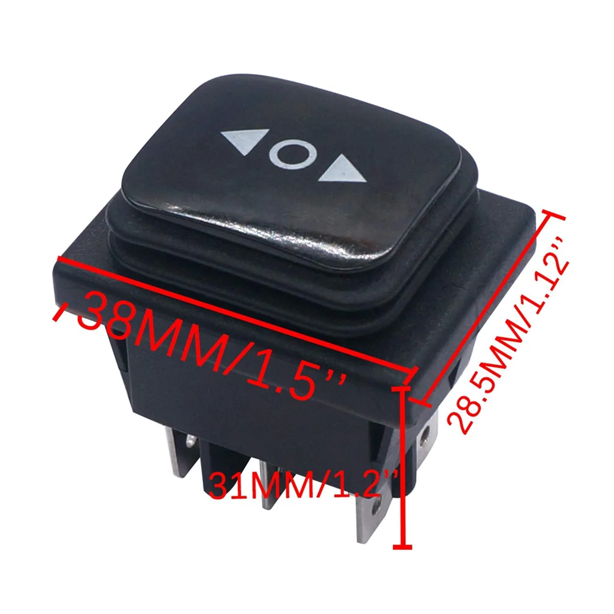 A48T Momentary Polarity Reverse Switch Waterproof Control Motor Actuator 6 Pin 3 Position Rocker Toggle Switch