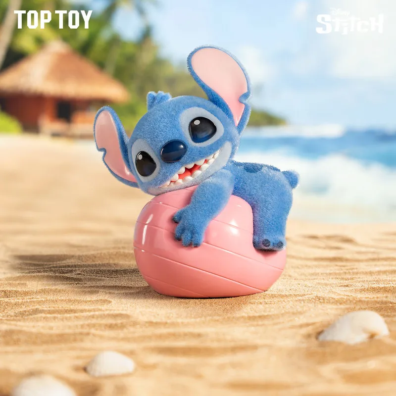 

TOP TOY Stitch Vitality Yoga Series Flocked Blind Box Figure Desktop Ornament Collectible Gift For Girls Anime Fans