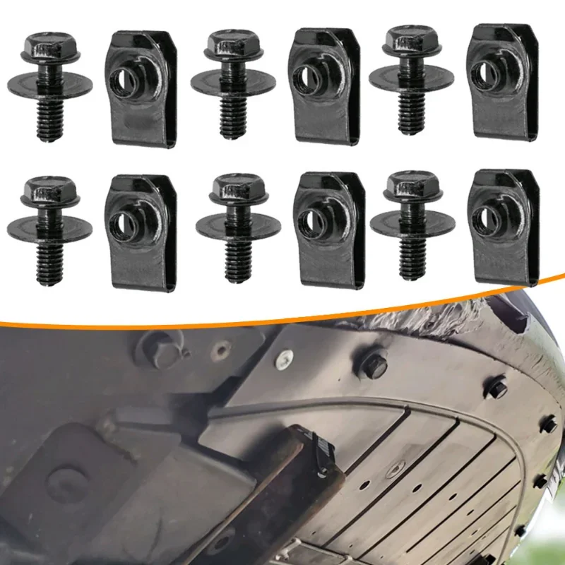 Karosserie-Schrauben und U-Mutter-Clips, Auto-Motorabdeckung, Unterboden, Spritzschutz, Schutz, Stoßstange, Kotflügel, Liner, Halter, Push-Niete, Schrauben, Clips