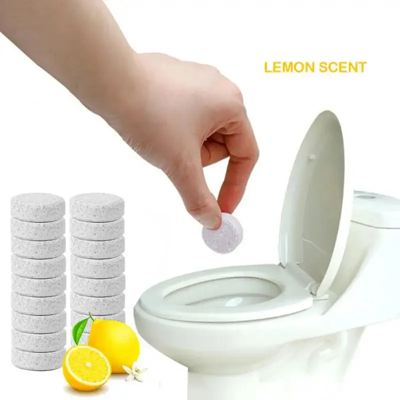 5/20pcs Cleaning Point Effervescent Spray Cleaner Rapid Removal Concentrated Lemon Household Bathroom Toilet Floor Cleaning Tool