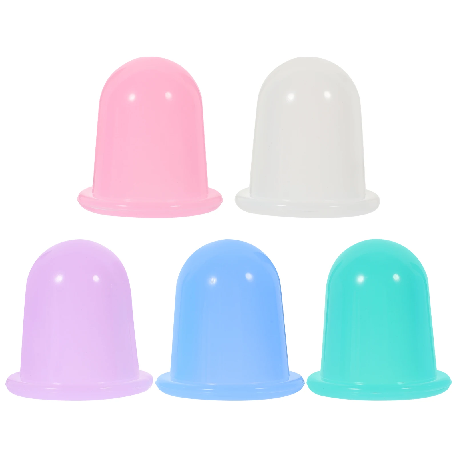 

5pcs Massage Cupping Therapy Vacuum Cups Soft High Grade Silicone Suction Anticellulite Body Facials Aging Solution